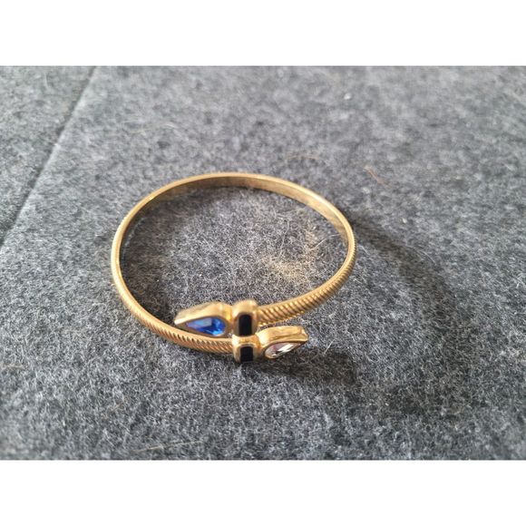 Vintage Swarovski SAL Gold Tone Snake Bracelet - Picture 2 of 3